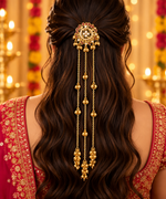 Load image into Gallery viewer, Pooh Heritage Hair brooch With Long Ghungroo