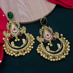 Load image into Gallery viewer, Shana Statement  Brass High Gold Polish Chandbali