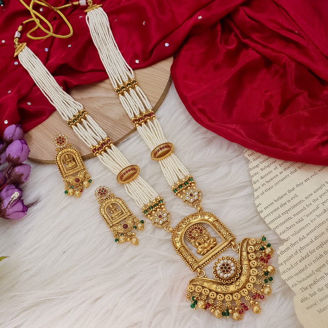Lakshmi Long Temple Necklace