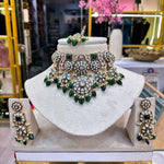 Load image into Gallery viewer, Rashmi Kundan Polki Semi Bridal Choker Set
