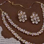 Jigisha 2 Layer Moissianite Set  With Earrings