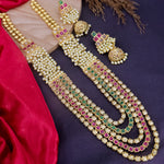 Load image into Gallery viewer, Padma Fusion Long Premium Copper Rajwadi Set
