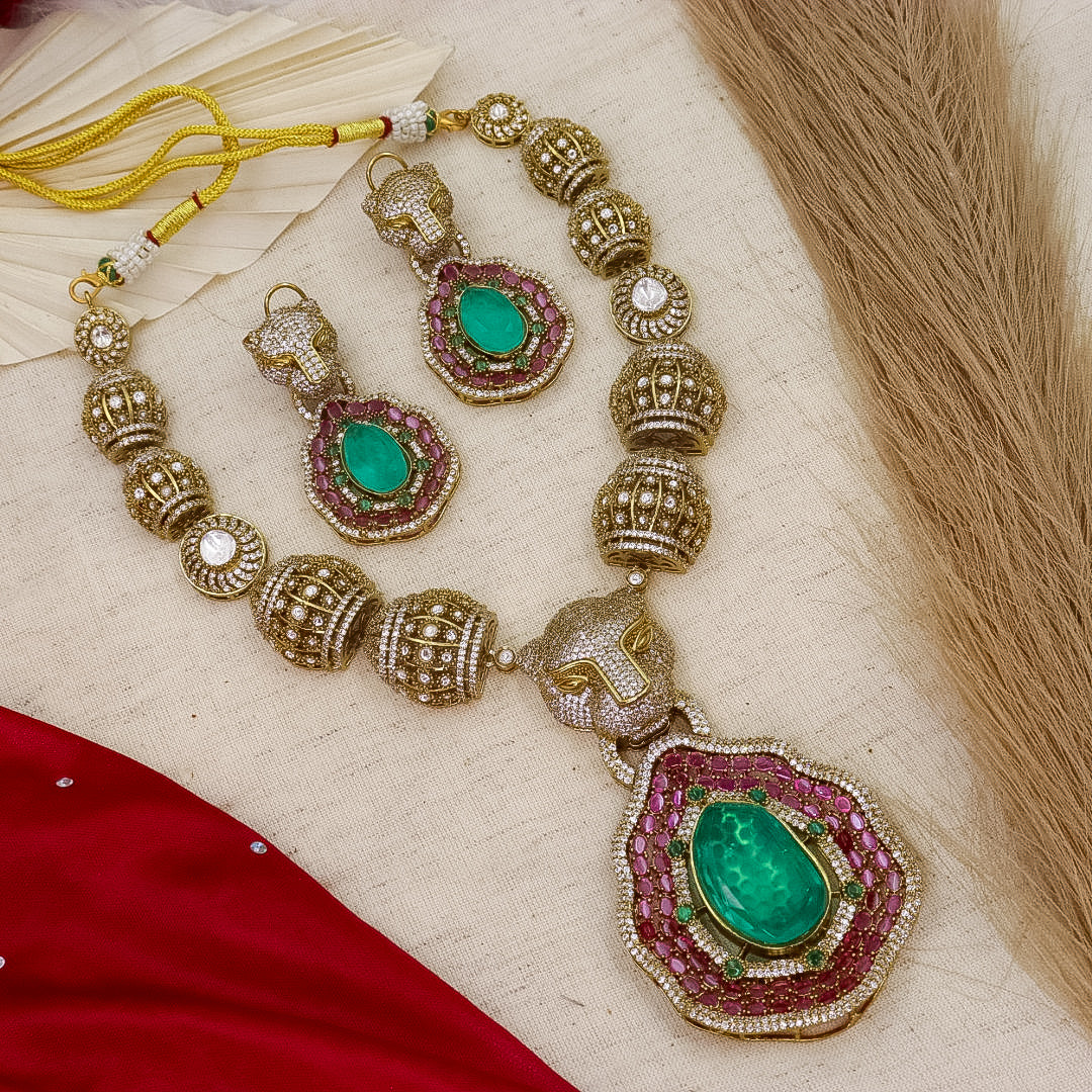 Celebrity Inspired Vantara Necklace  With Statement earrings