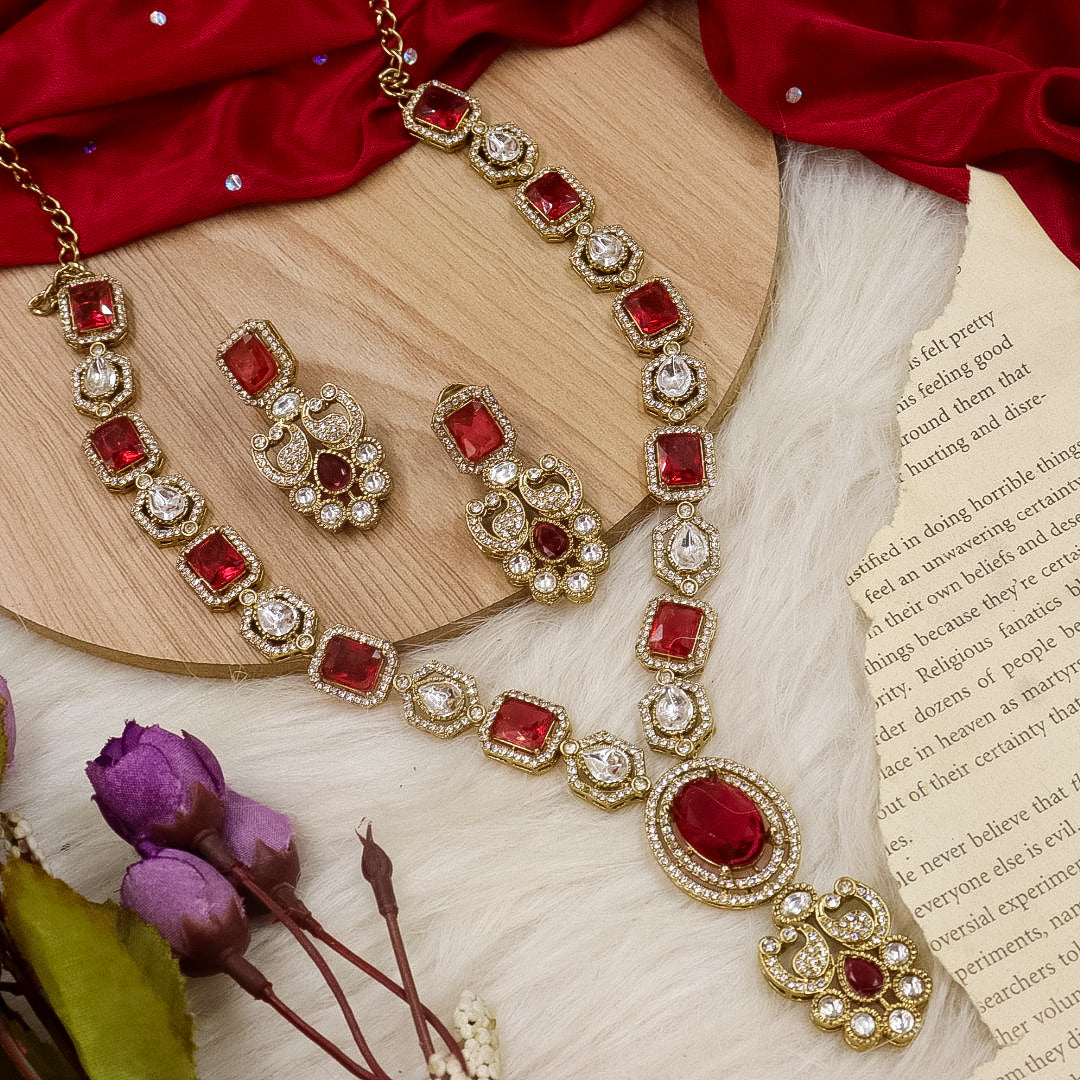 Giza Polki Set - Red