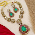 Load image into Gallery viewer, Celebrity Inspired Vantara Necklace  With Statement earrings