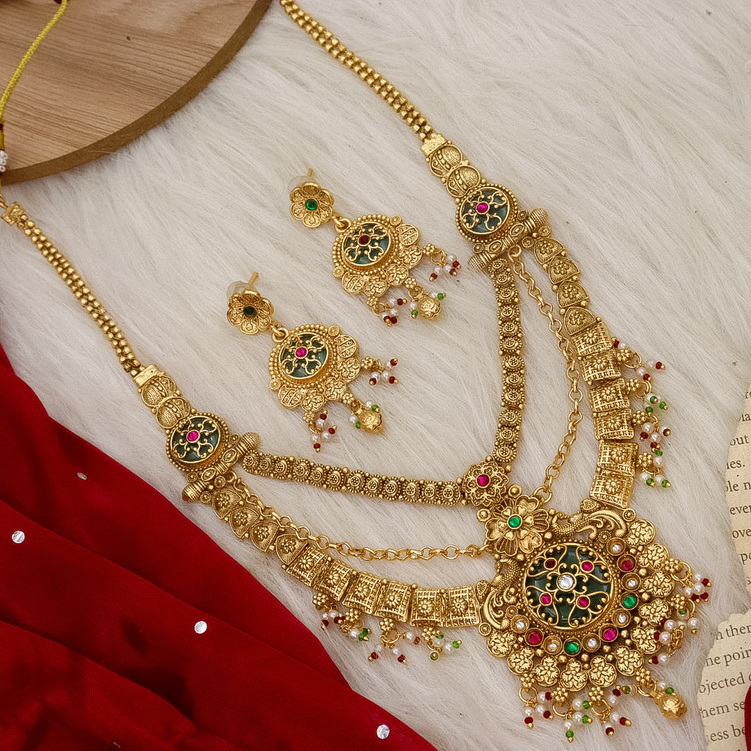 Zeba layered Heritage  Necklace