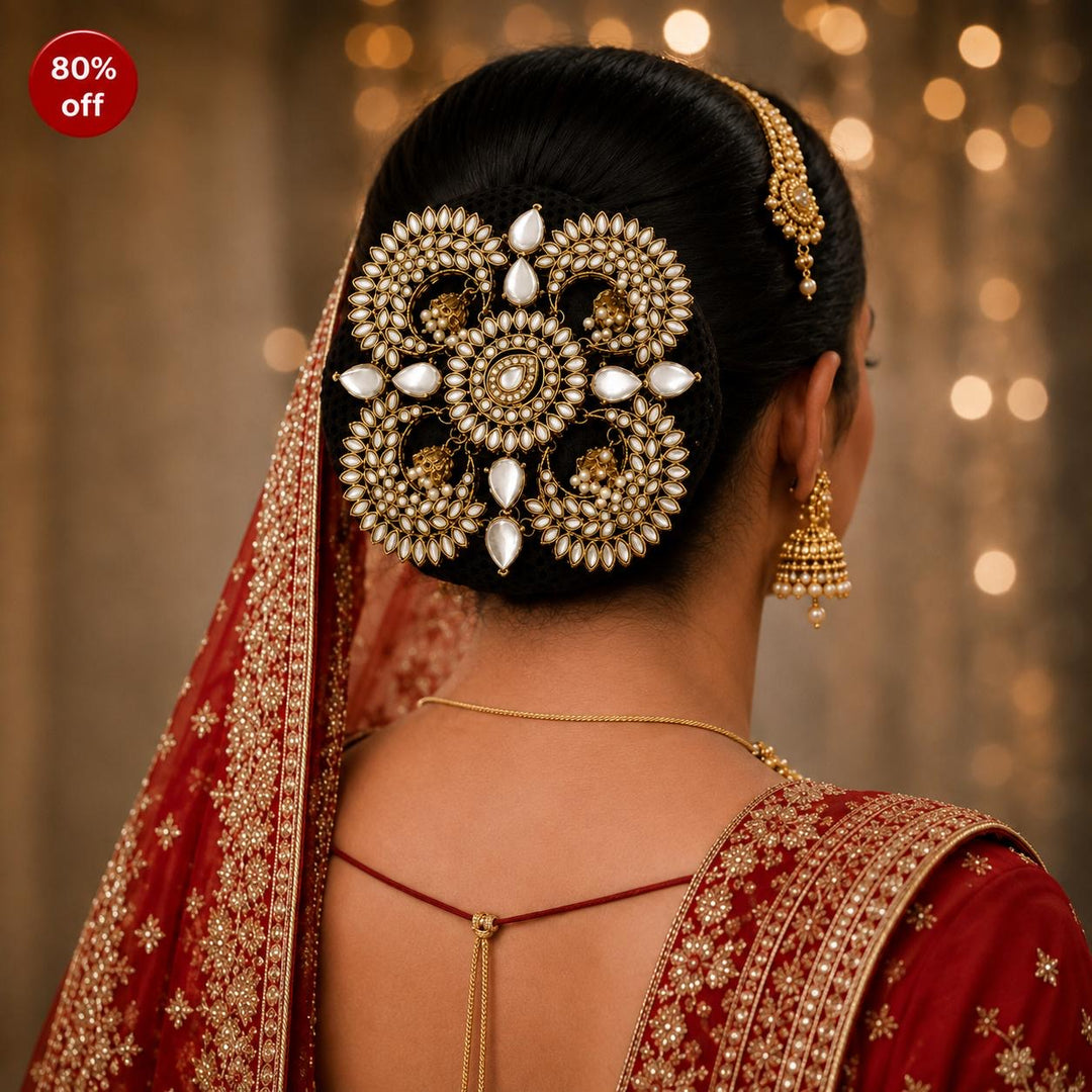 Fiza Premium Kundan Hair Bun