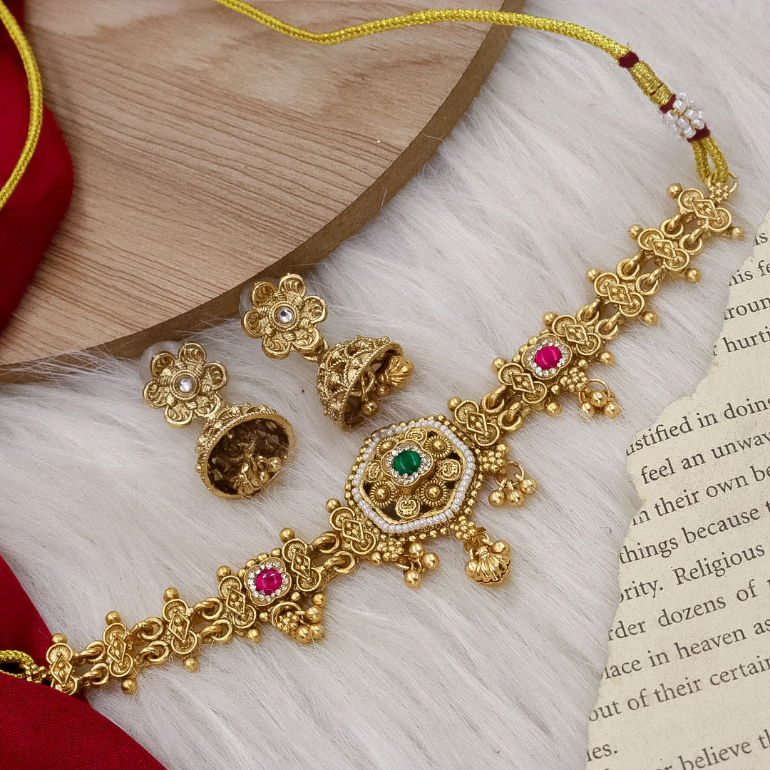 Anika Chorski Choker With Jhumki