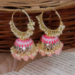 Load image into Gallery viewer, Jimmy Meenakari Hoop Jhumka
