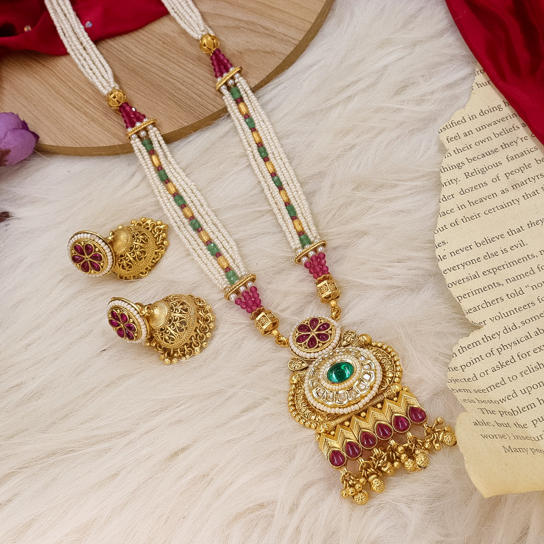 Gayatri Long Rajwadi Necklace