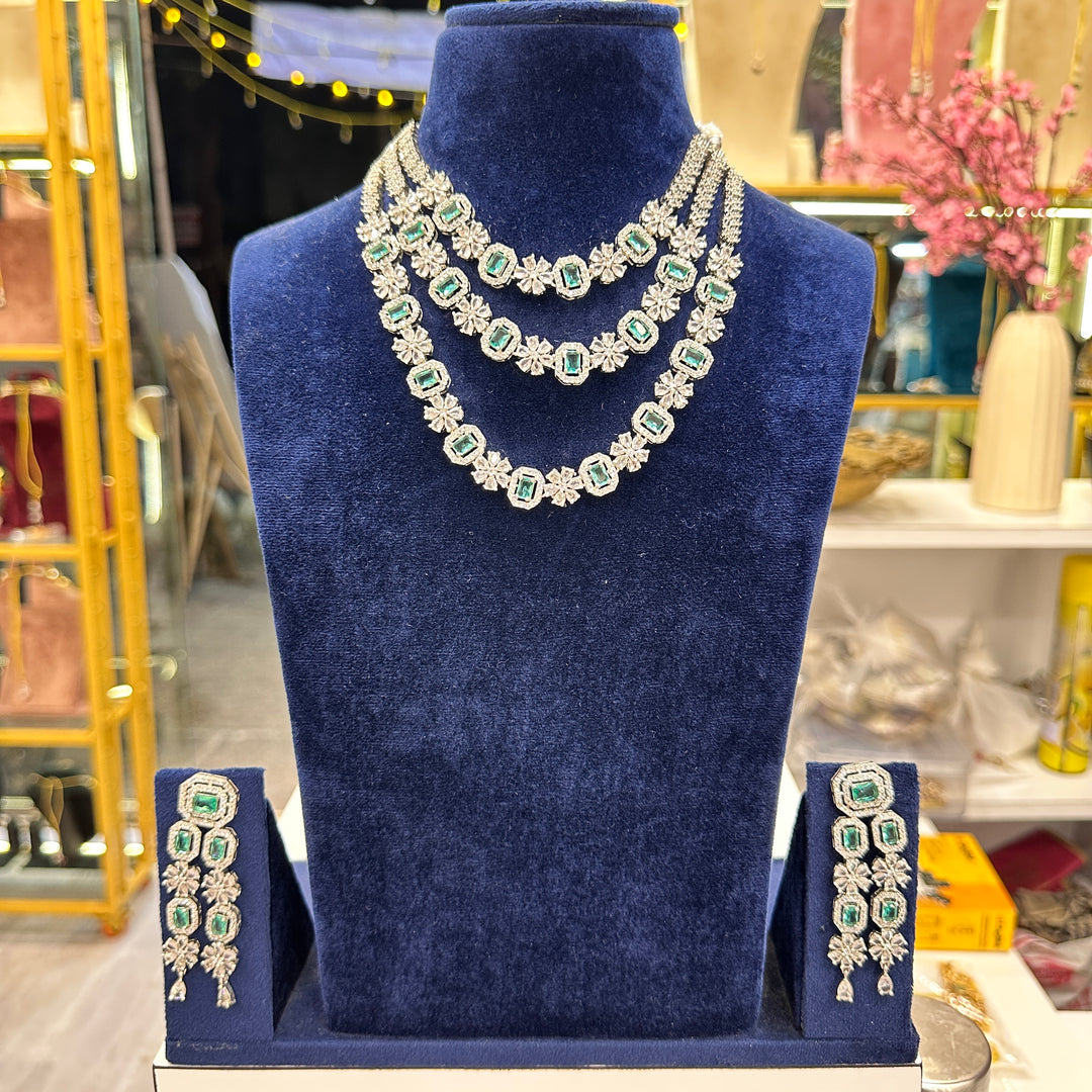 Pahar 3 Layer AD Necklace