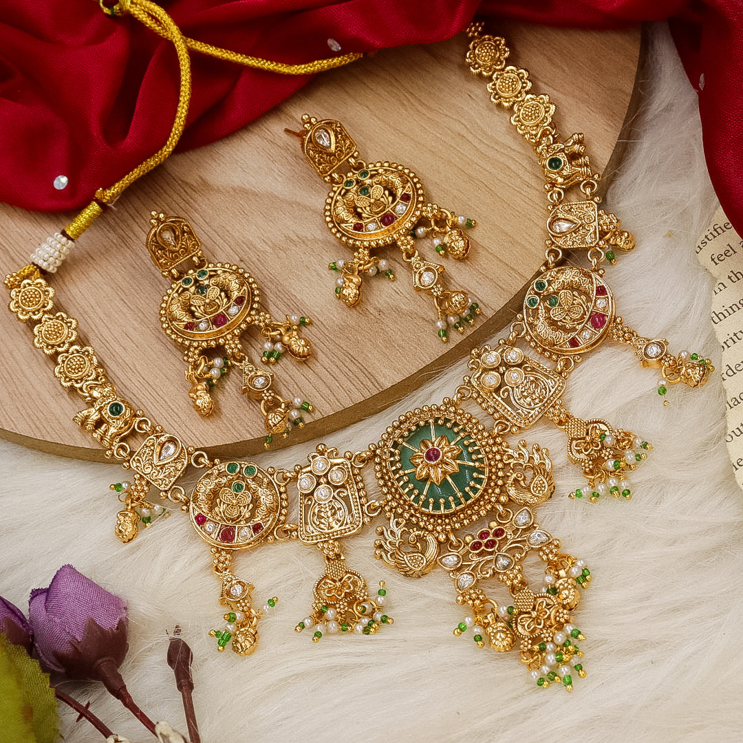 Yura Heritage Necklace- Green