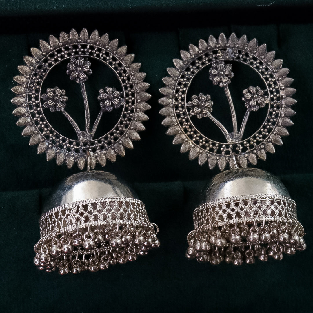 Oxidise Silver Jhumka