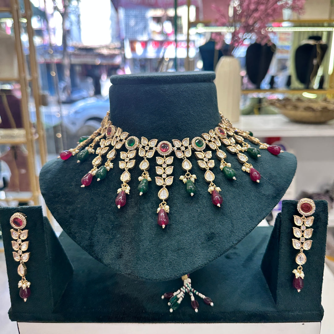 Disha Multi Moissianite Choker Set