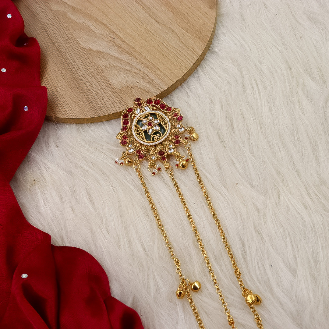 Pooh Heritage Hair brooch With Long Ghungroo