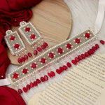 Load image into Gallery viewer, Eshan Cloth  Choker With Earrings