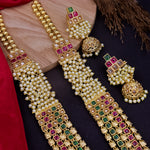 Load image into Gallery viewer, Padma Fusion Long Premium Copper Rajwadi Set
