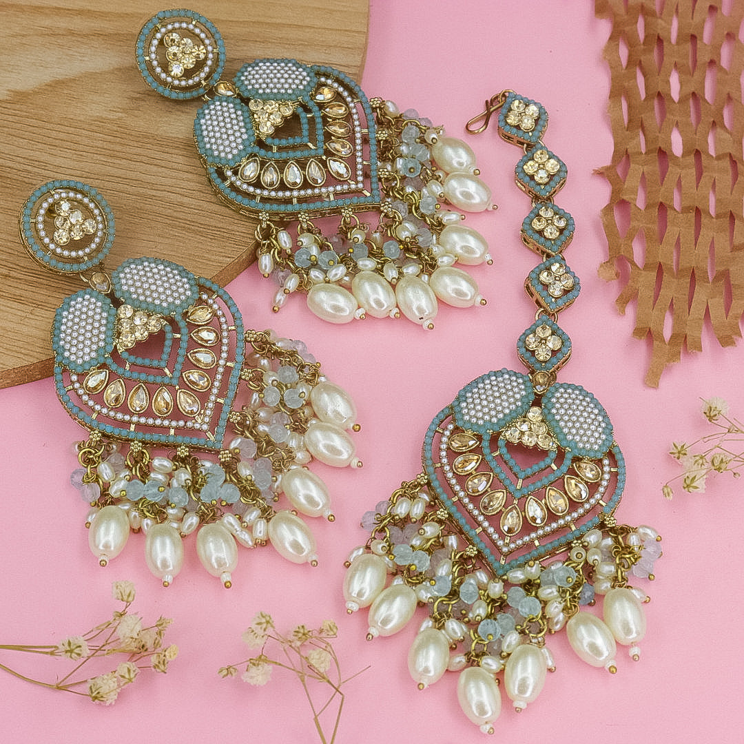 Momina Pakistani Earrings And Mangtika