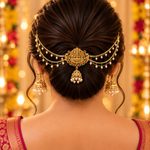 Load image into Gallery viewer, Brass  Hair brooch with Side Layer Latakan