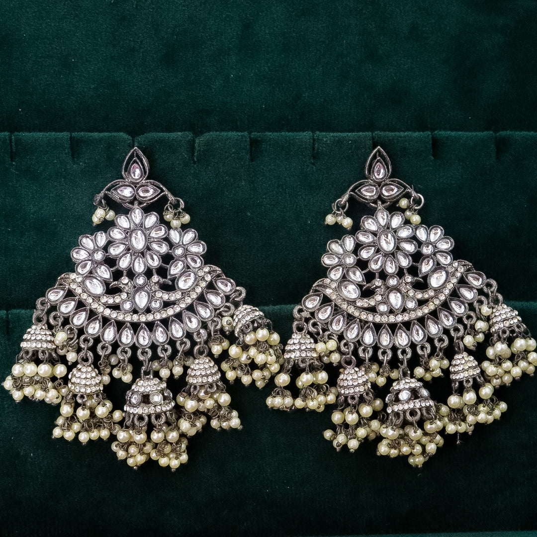 Black Polish Chandbali