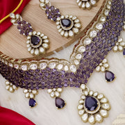 Stacy Moissianite Necklace - Purple