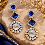 Load image into Gallery viewer, Johnna Sabya Designer Earrings - Royal Blue