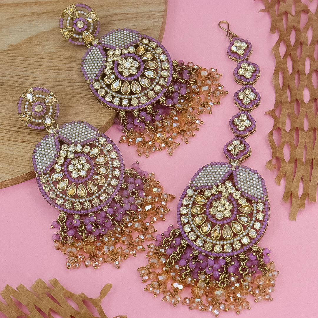 Uzma Pakistani Earrings And Mangtika