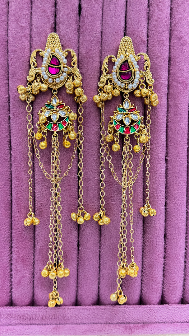 Gungun Kashmiri Brass Earrings