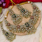 Load image into Gallery viewer, Soha Heritage Statement Necklace-Green Ruby