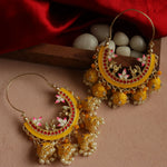 Load image into Gallery viewer, Meenakari Hoop Chandbali
