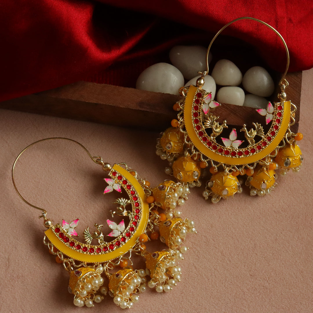 Meenakari Hoop Chandbali