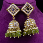 Load image into Gallery viewer, Debora Mirror Ethnic Jhumkis
