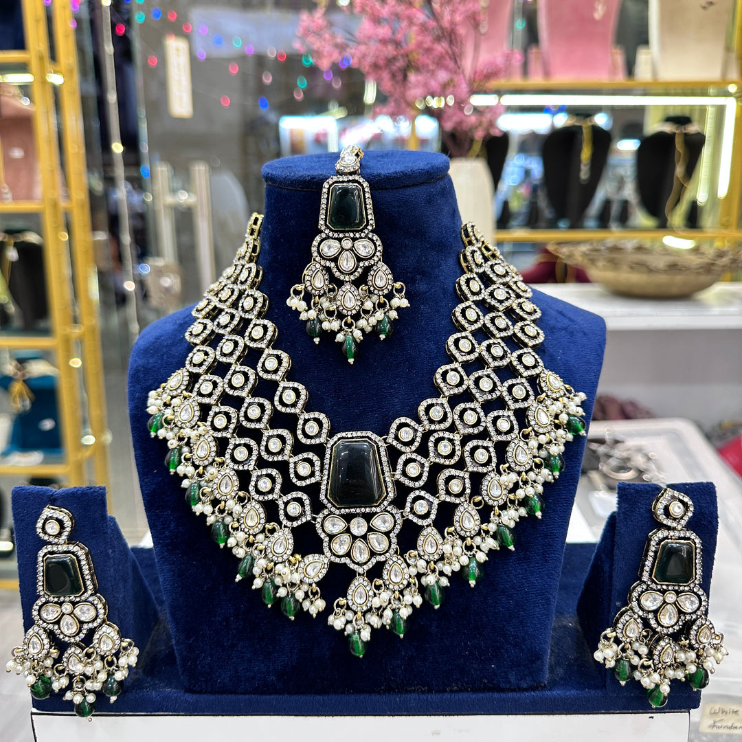 Pinky Premium 3 Layer Designer Kundan Necklace