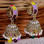 Load image into Gallery viewer, Hinal Kundan Hoop Jhumka

