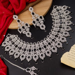 Load image into Gallery viewer, Statement Semi Bridal AD Choker -Black