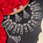Load image into Gallery viewer, Shreya  Statement AD Choker -Green