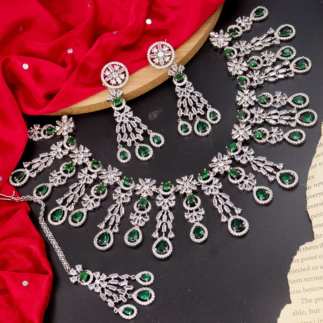 Shreya  Statement AD Choker -Green