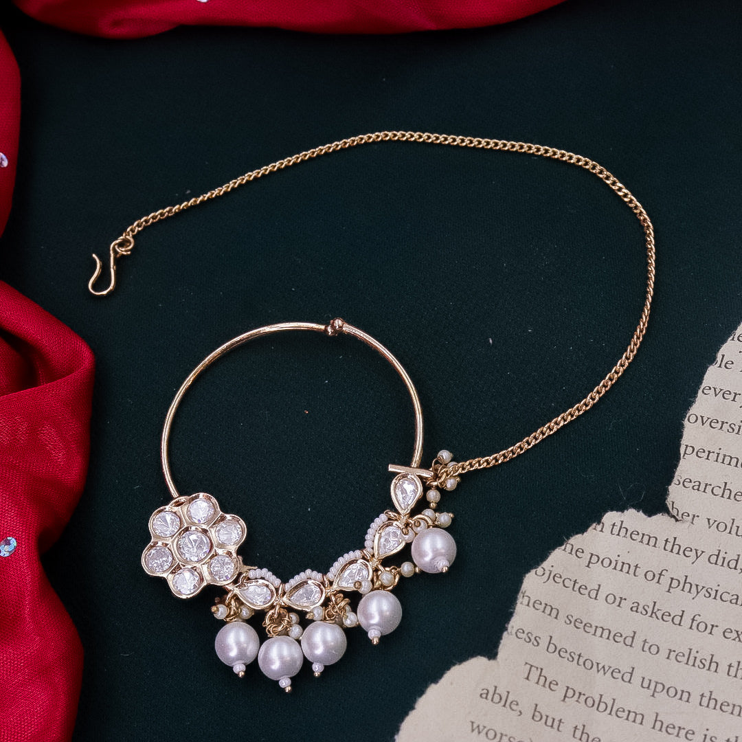 Caina Moissante Premium Nath With Chain