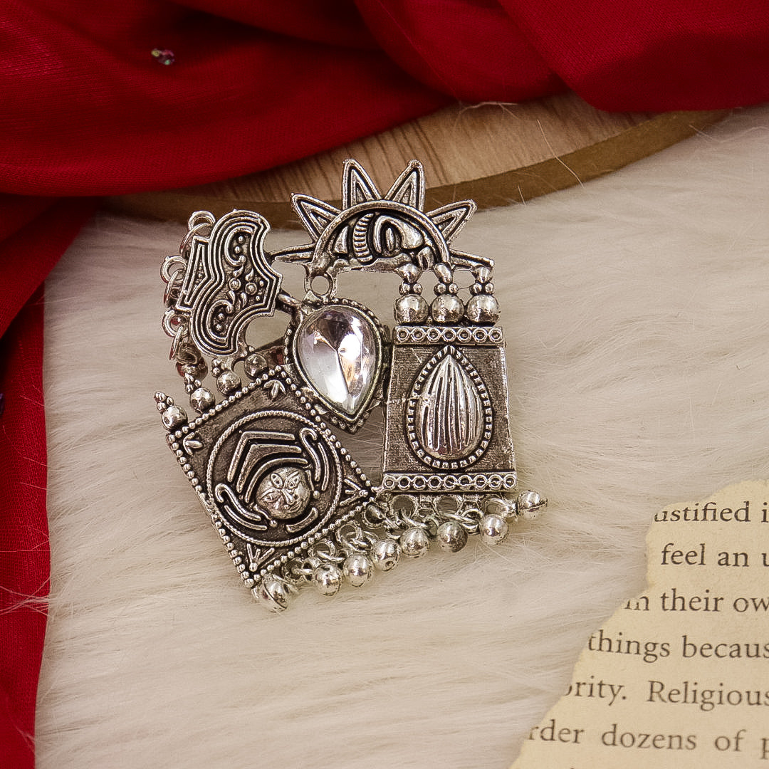 Siya German Silver Ring
