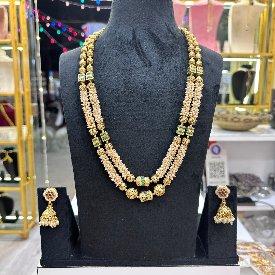 Smit Bajri Moti 2 layer Set