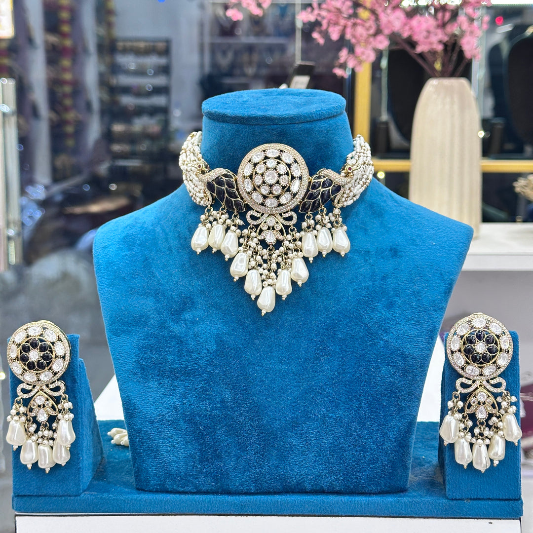 Peacock Moissianite Set - Blue