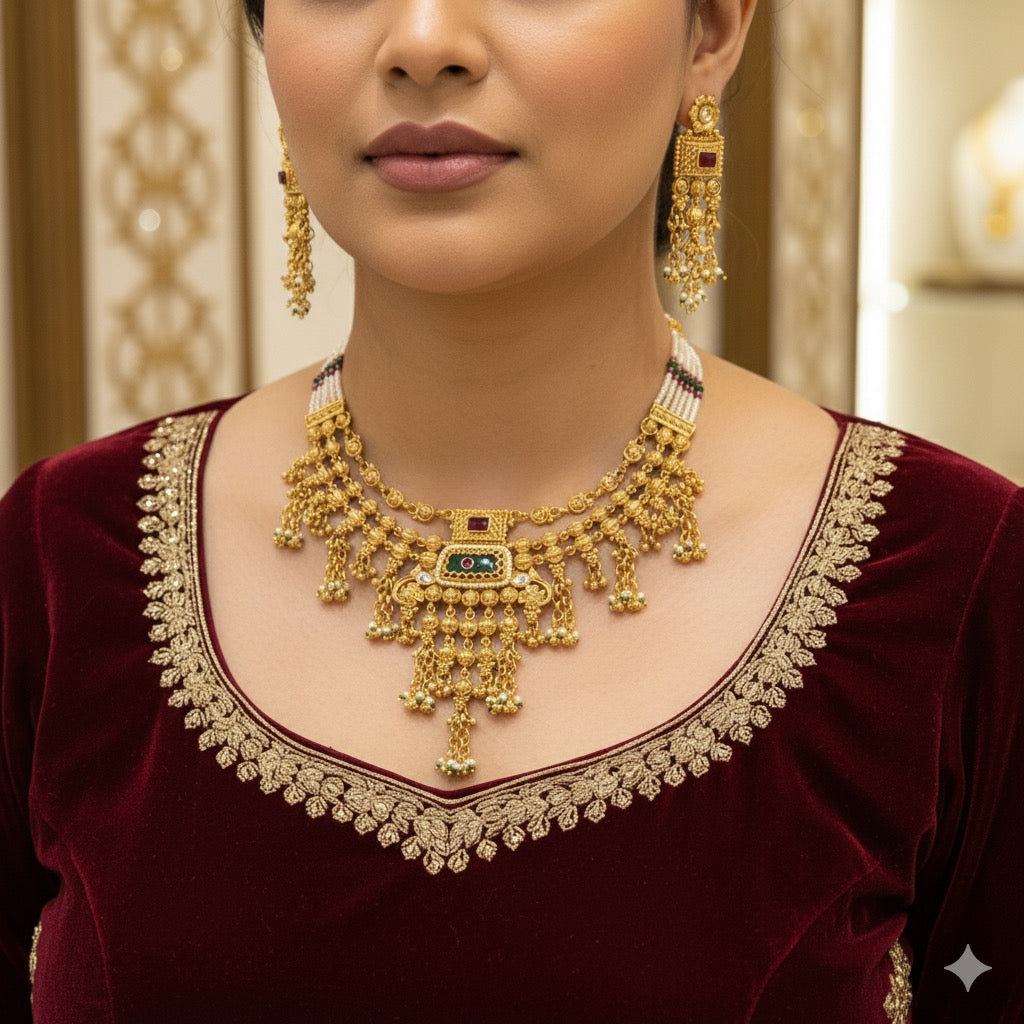 Amisha Heritage Rajwadi Necklace
