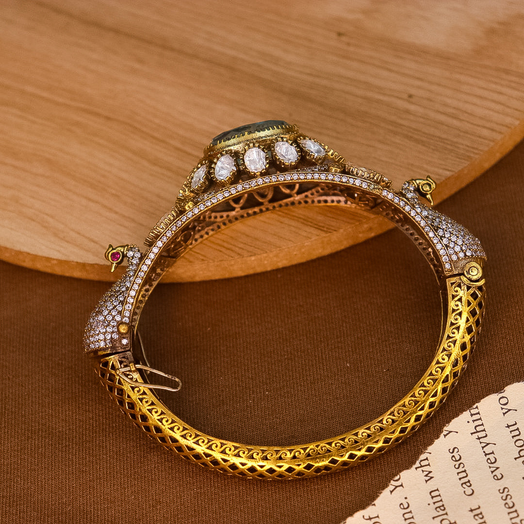 Trending Moissante Designer Kada- Turquoise