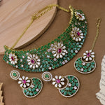 Load image into Gallery viewer, Designer Shivani Moissianite Choker - Green
