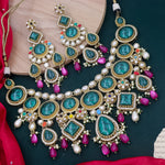 Load image into Gallery viewer, Riya Fusion choker- Blue