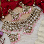 Load image into Gallery viewer, Jiva Polki Choker Set- Pink