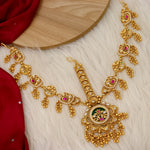 Load image into Gallery viewer, Full Premium Bridal Heritage Necklace With Long and Short + Earrings +Sheeshpati+ Hathpanja + Nath+ Bajuband