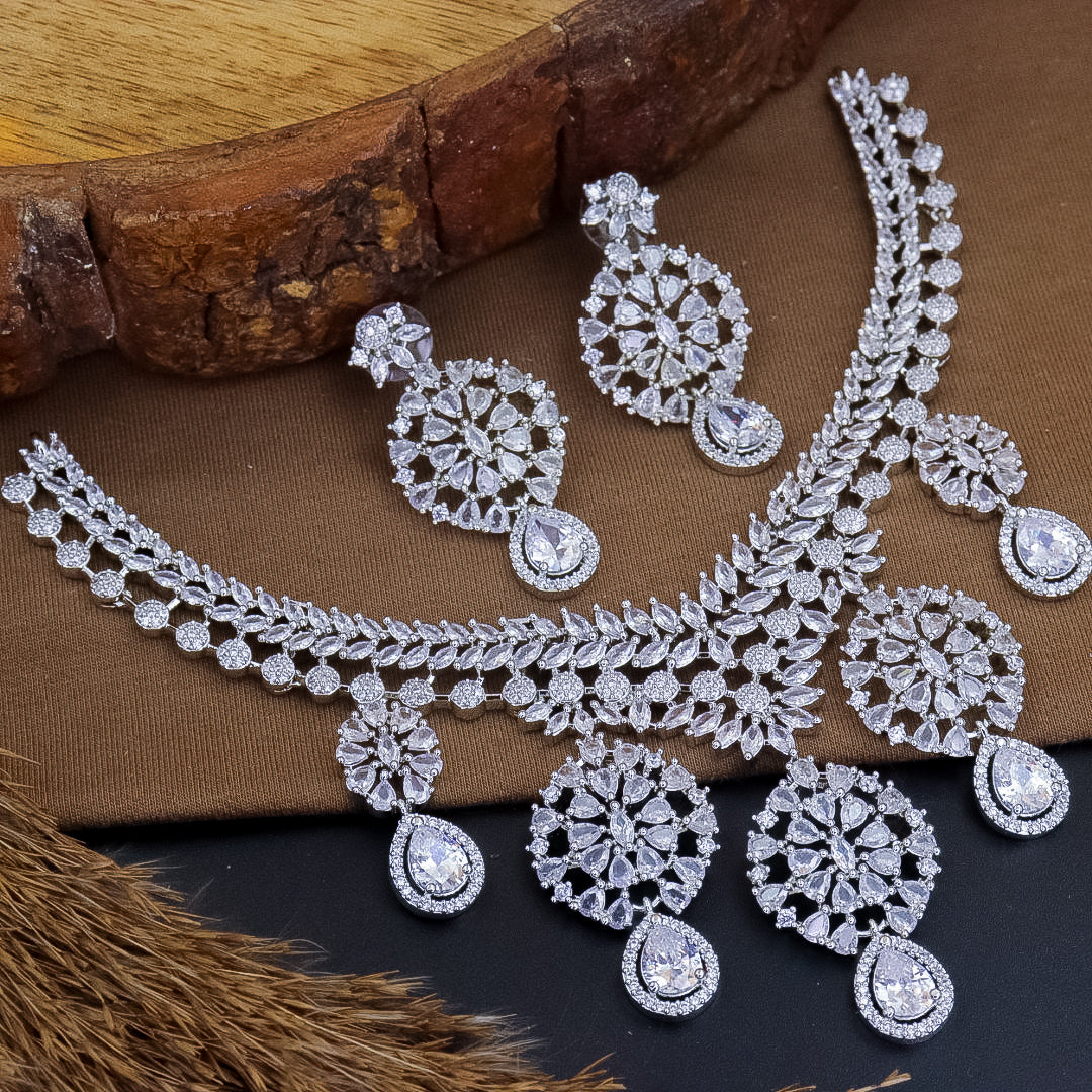 Chandi Statement AD Set – Kuvar Jewels