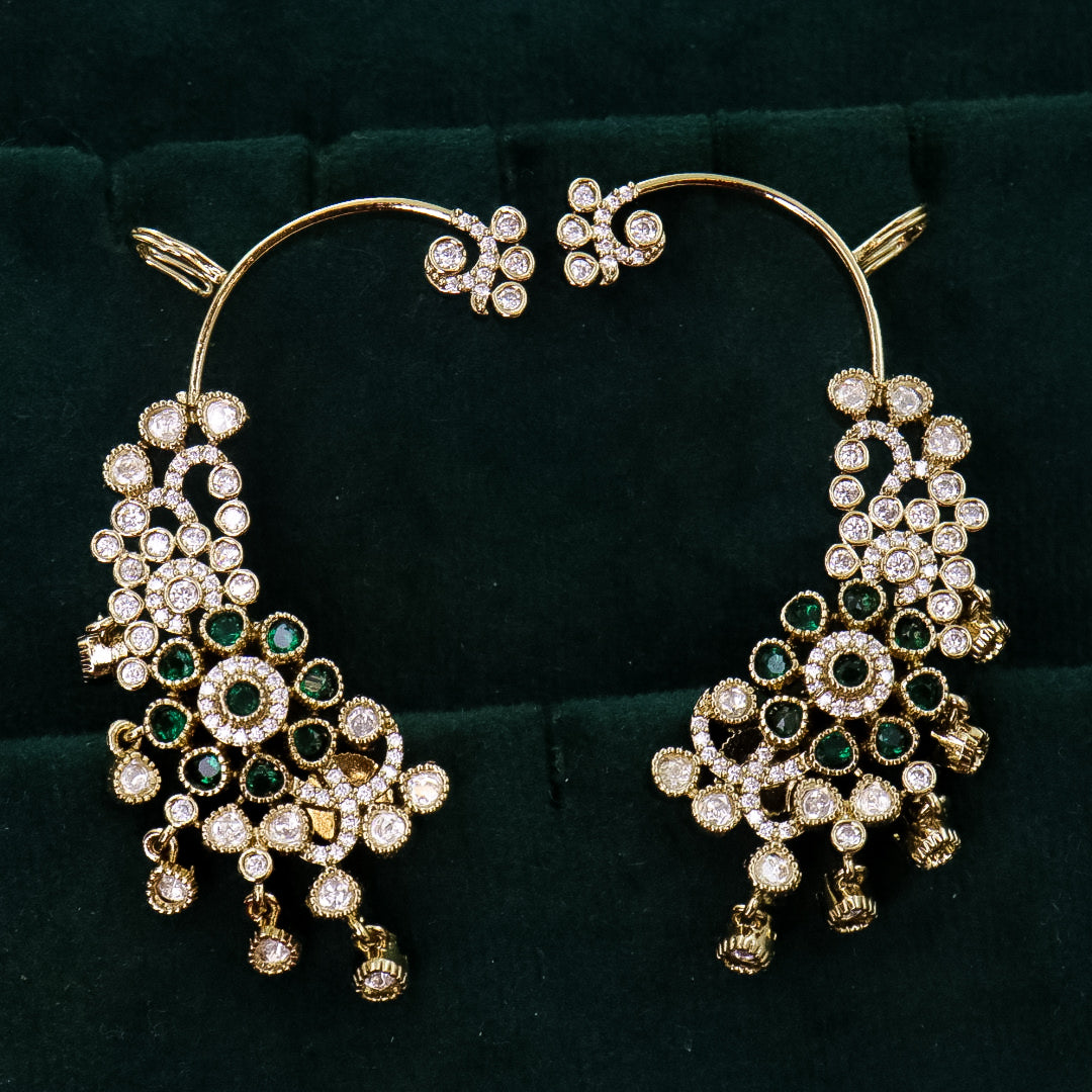 Yosha Mossianite Earcuff - Green