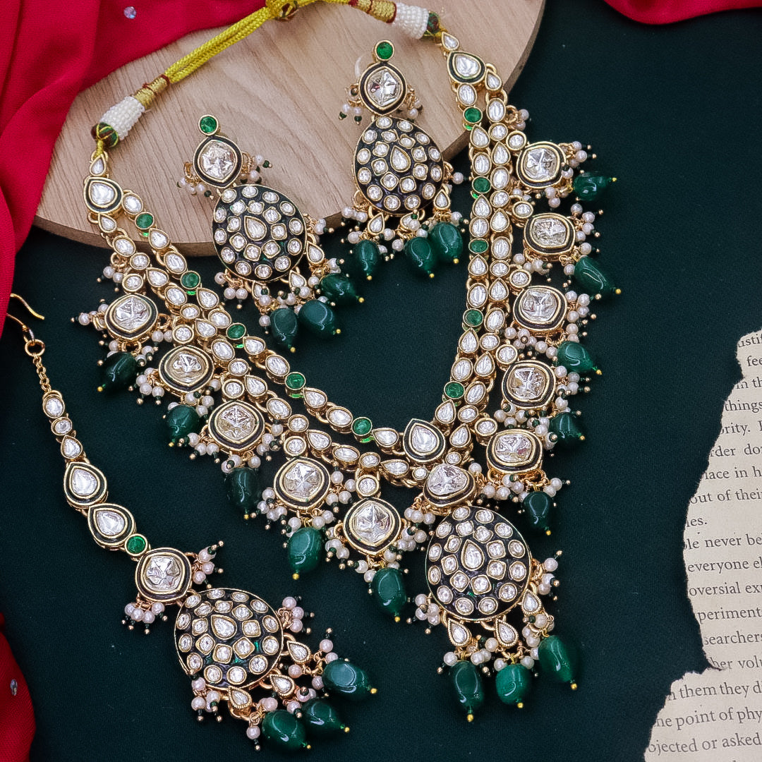 Pooja Layered Necklace - Green